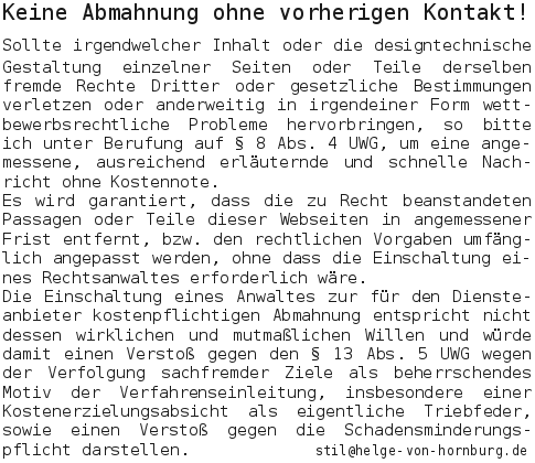 Keine Abmahnung ohne vorherigen Kontakt!